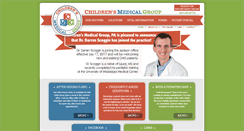 Desktop Screenshot of childrensmedicalgroup.net